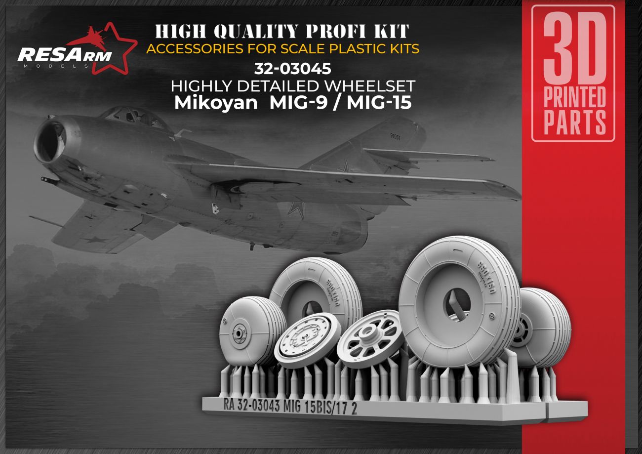 1:32 Wheels for MIG-9/15 (under load)