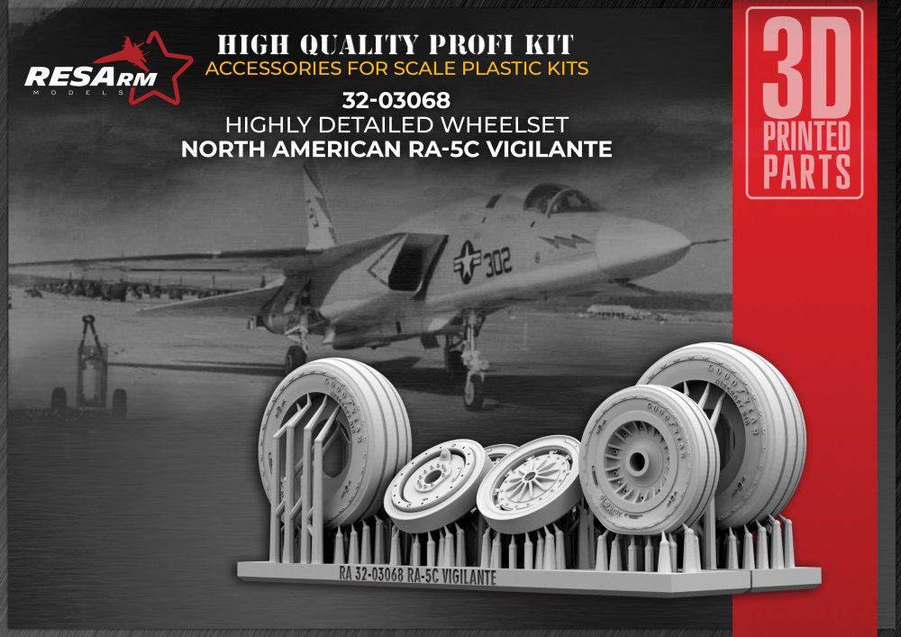 1:32 North American RA-5C Vigilante wheelset