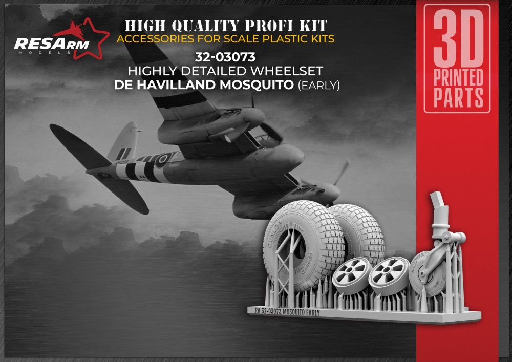 1:32 De Havilland Mosquito (late) wheelset
