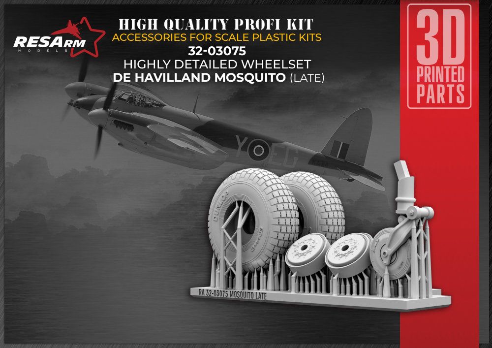 1:32 De Havilland Mosquito (late) wheelset