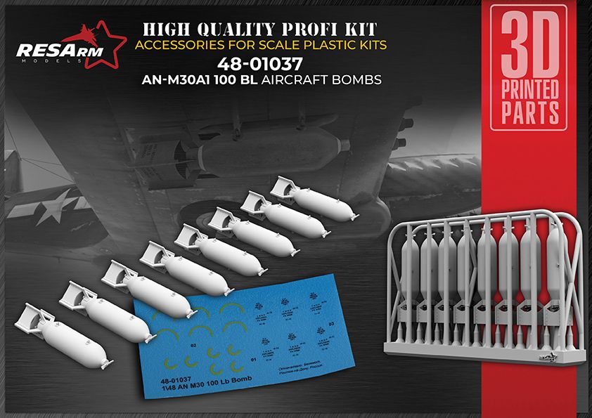 1:48 AN M30A1 100 LB US Aerial Bombs