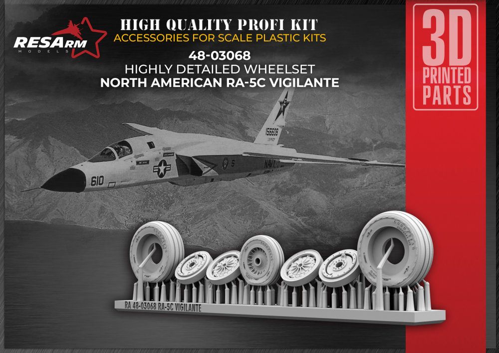 1:48 North American RA-5C Vigilante wheelset