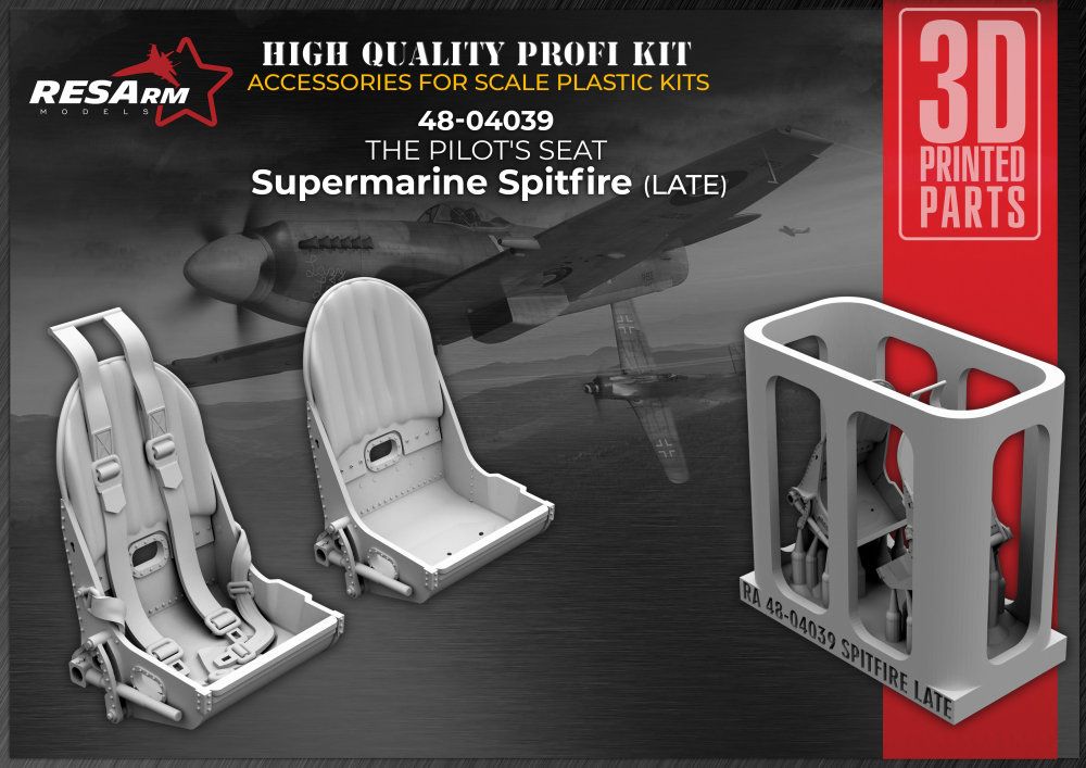 1:48 Supermarine Spitfire (late) pilot's seat