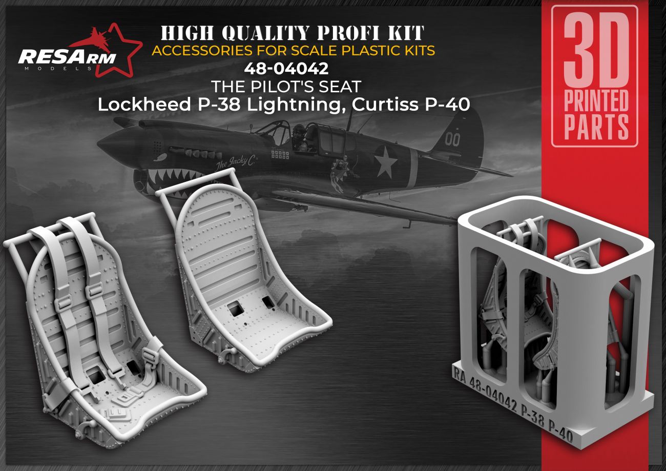1:48 P-40,P-38 pilot's seat