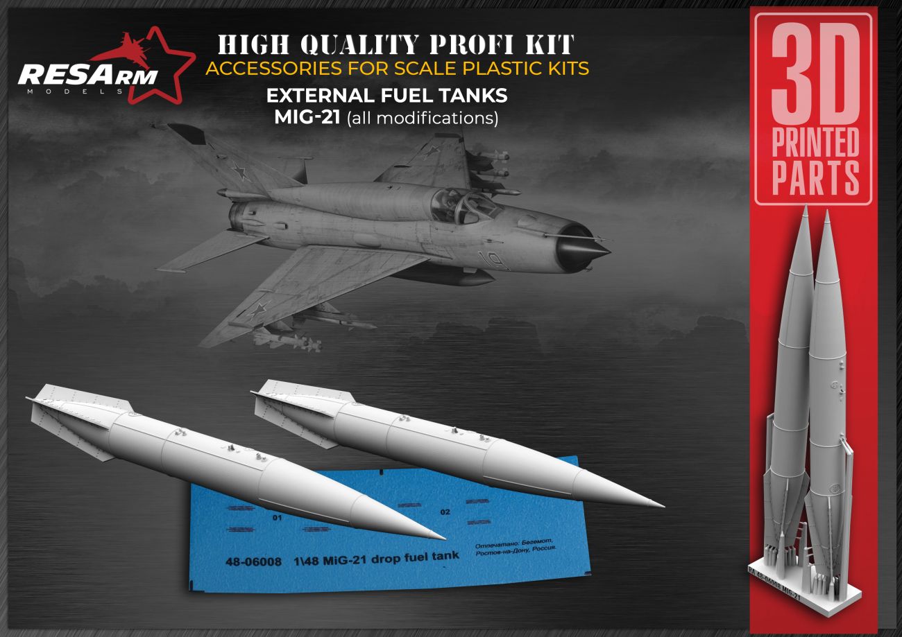 1:48 Additional fuel tanks of MiG-21 (all modifications)