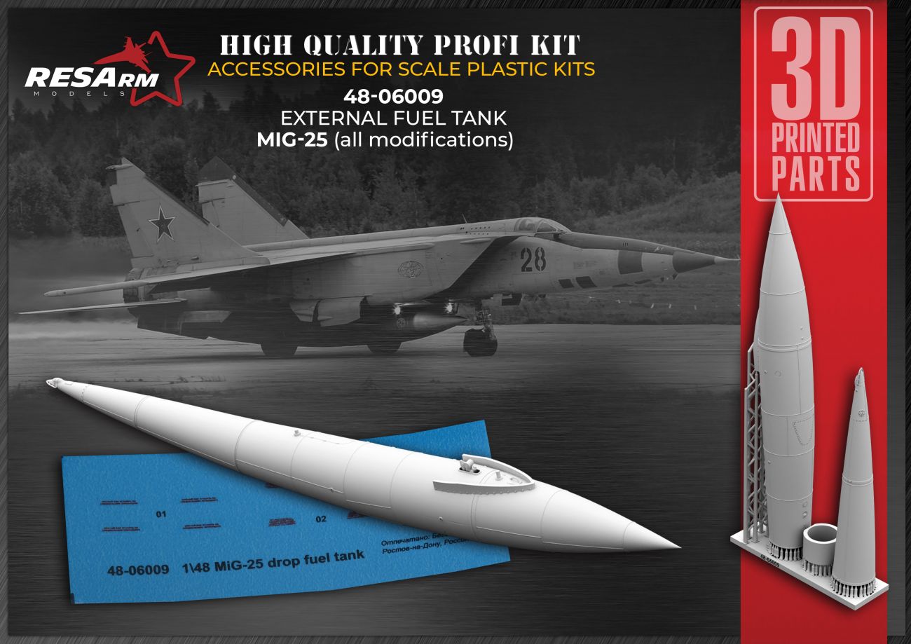 1:48 MiG-25 Additional fuel tanks