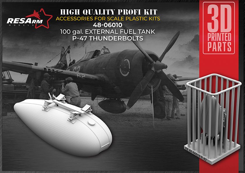 1:48 Fuel tank 100 gal. P-47 Thunderbolts