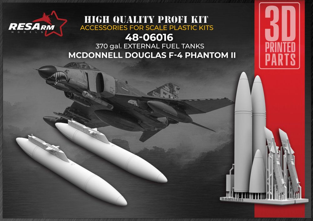 1:48 McDonnell F-4 Phantom II gal. 370 external fuel tanks