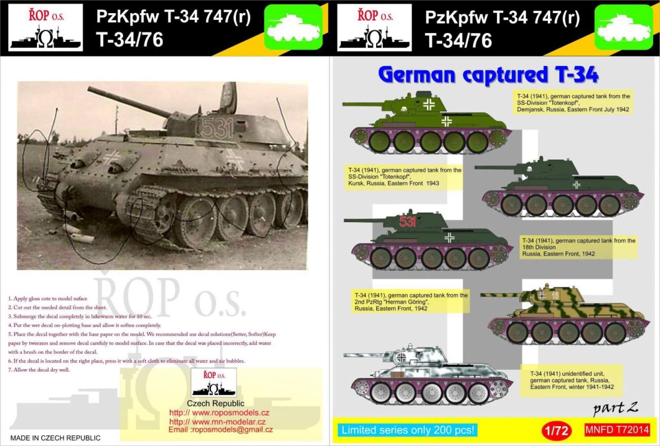 1:72 Pz.Kpfw T-34 747(r) - German captured T-34