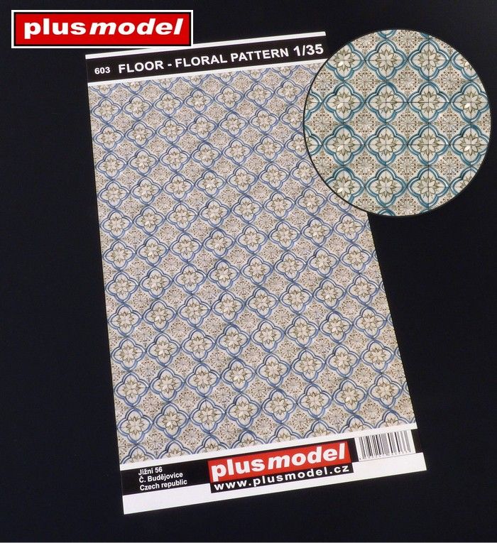 1:35 Floor - Floral Pattern (190x130mm)