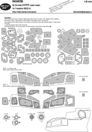 1:48 Mi-24 A Hind B - Expert Kabuki Masks (for Trumpeter Kits)