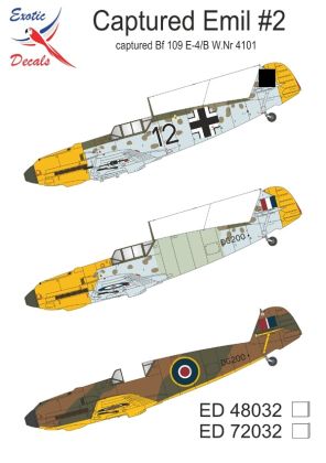 1:48 Captured Emil #2 - Captured Bf 109 E-4/B W.Nr 4101