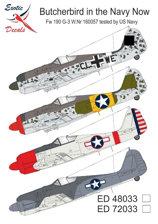 1:48 Butcherbird In The Navy Now - Fw 190 G-3 W.Nr 160057 Tested By US Navy