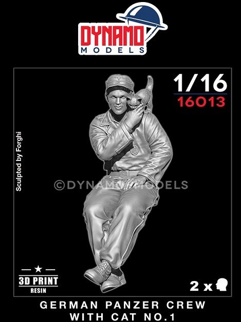 1:16 GERMAN PANZER CREW WITH CAT NO.1