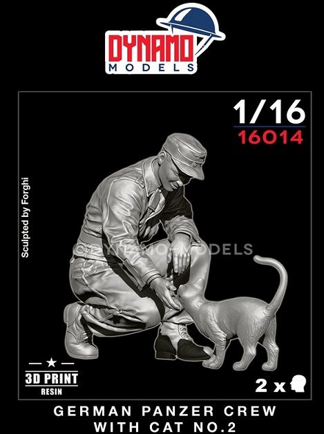 1:16 GERMAN PANZER CREW WITH CAT NO.2