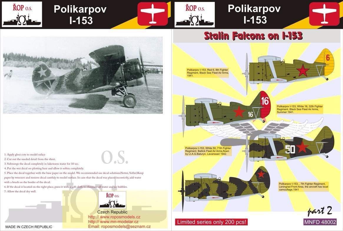 1:48 Polikarpov I-153 - Stalin's Falcons on I-153