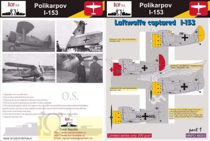 1:48 Polikarpov I-153 - Luftwaffe captured I-153