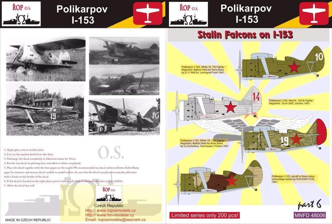 1:48 Polikarpov I-153 - Stalin's Falcons on I-153