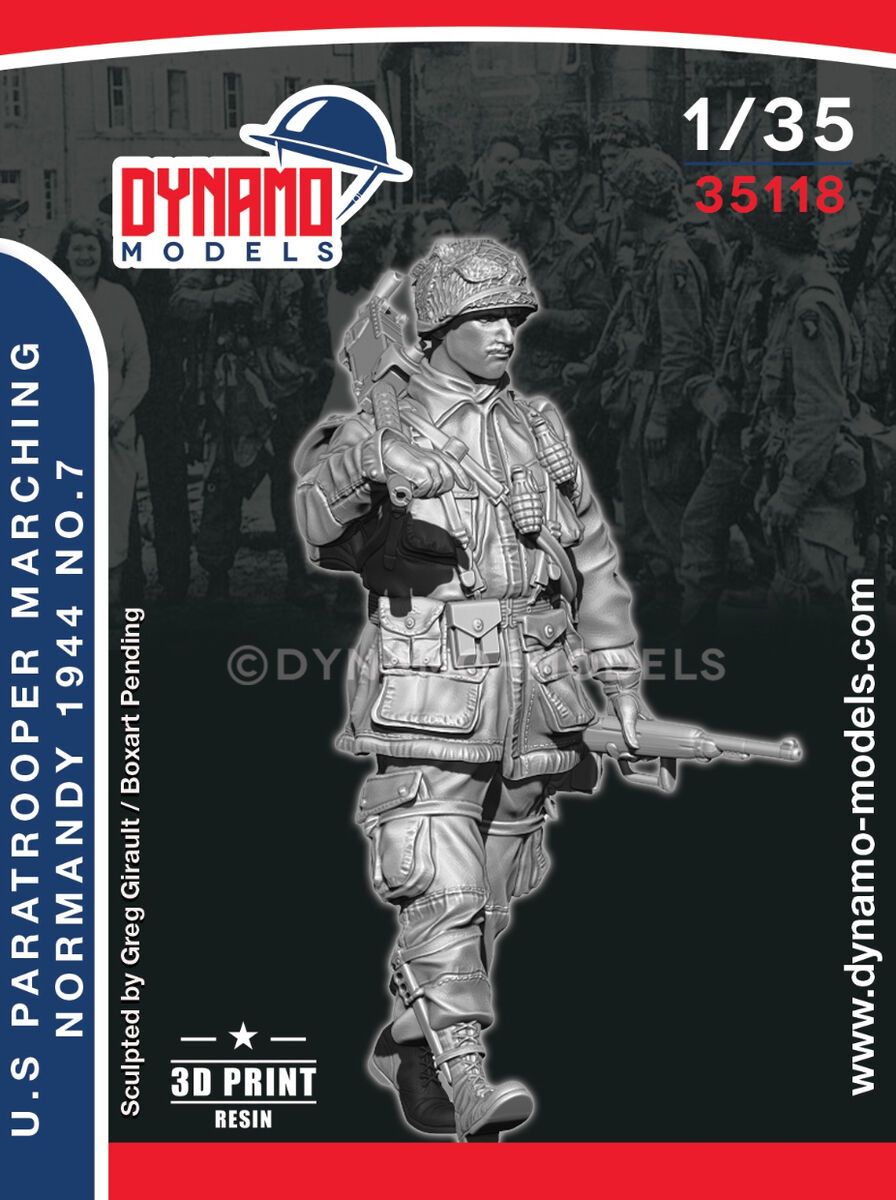 1:35 US Paratrooper ’MG’ Marching (Normandy 1944) No.7