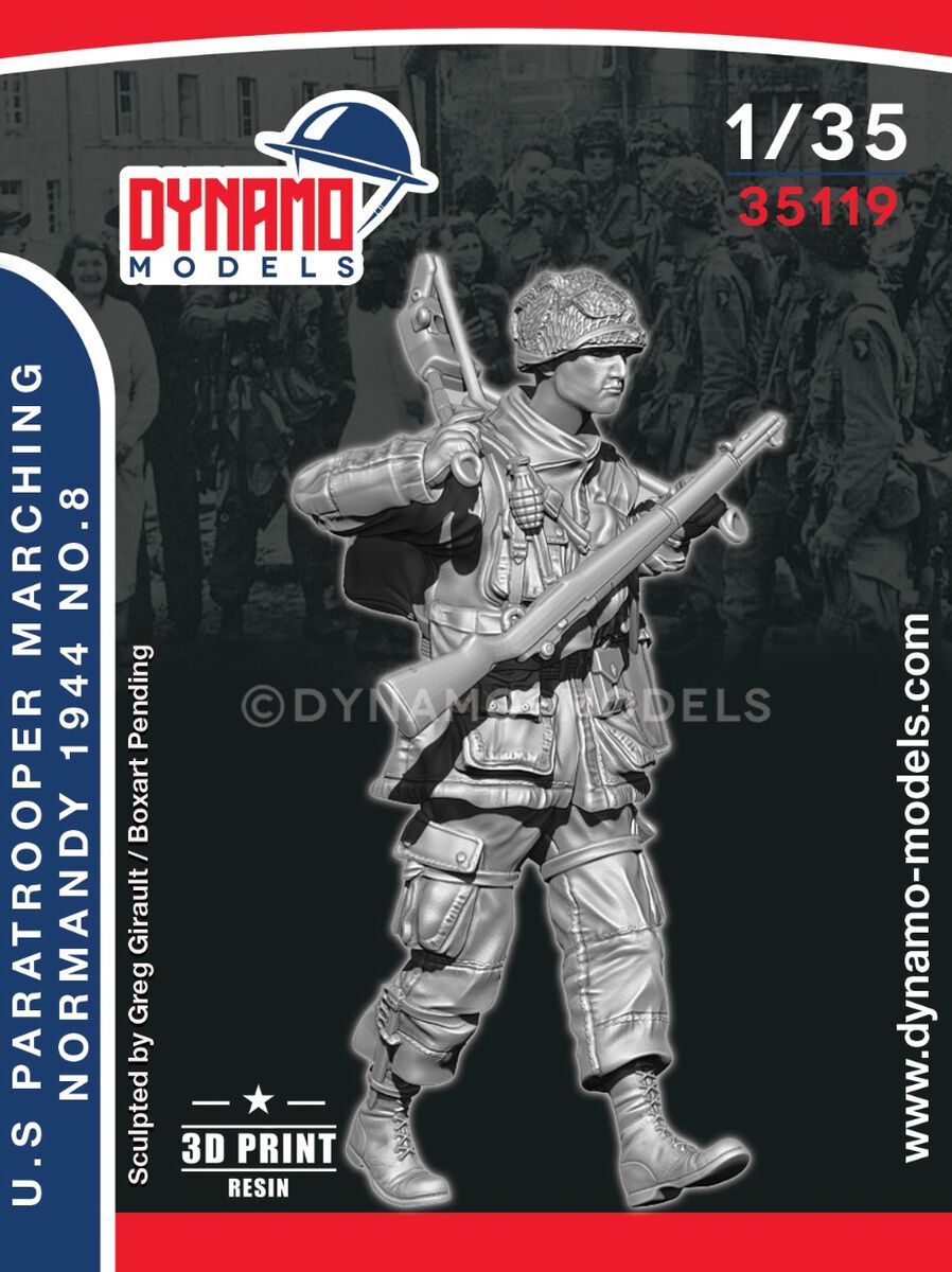 1:35 US Paratrooper ’MG tripod’ Marching (Normandy 1944) No.8