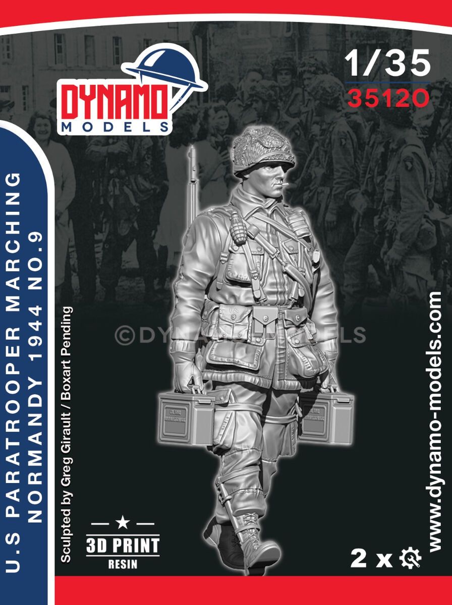 1:35 US Paratrooper ’MG loader’ Marching (Normandy 1944) No.9