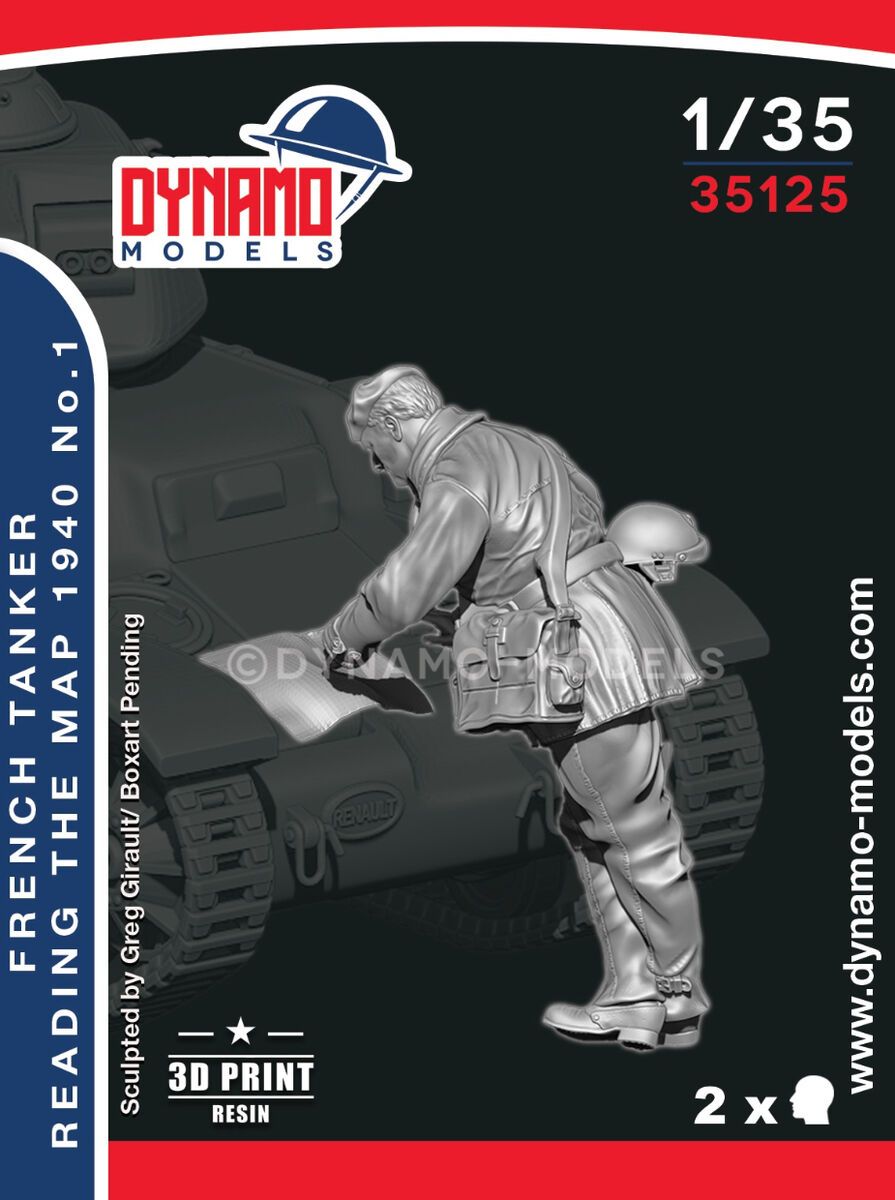 1:35 French Tanker Reading The Map 1940 No.1