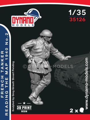 1:35 French Tanker Reading The Map 1940 No.2