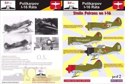 1:48 Polikarpov I-16 Rata - Stalin's Falcons on I-16