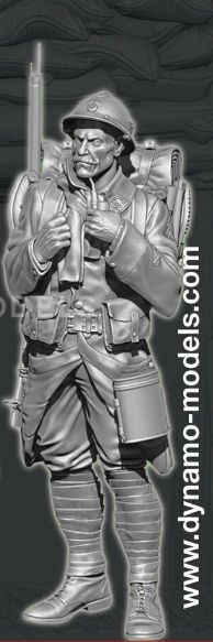 1:48 WWI French Infantryman Smoking