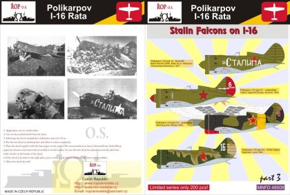 1:48 Polikarpov I-16 Rata - Stalin's Falcons on I-16