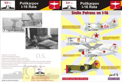 1:48 Polikarpov I-16 Rata - Stalin's Falcons on I-16