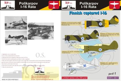 1:48 Polikarpov I-16 Rata - Finnish captured I-16