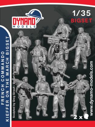1:35 French Commando Kieffer On The March Big Set (9 Figures)