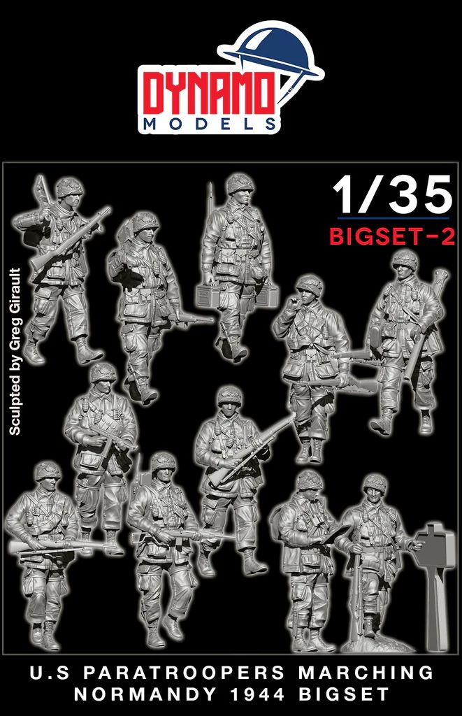 1:35 U.S Paratroopers Marching - Normandy 1944Big Set (11 Figures + Extra)
