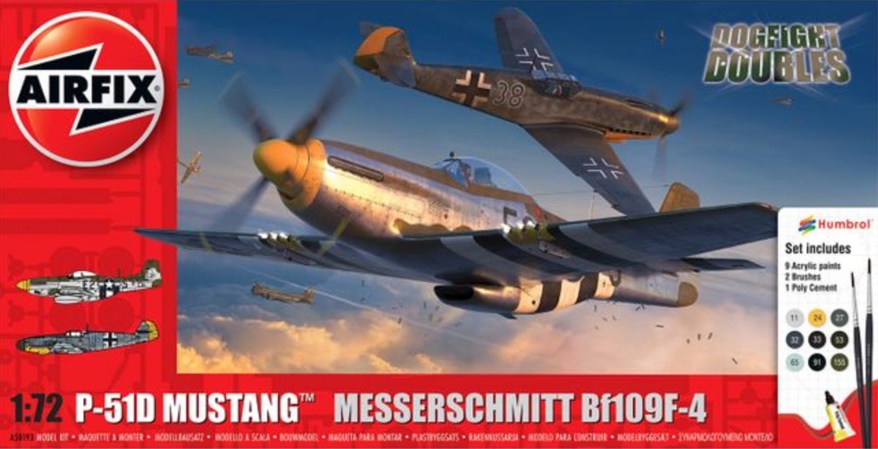 1:72 P-51D Mustang vs Messerschmitt Bf109F-4 Dogfight Doubles