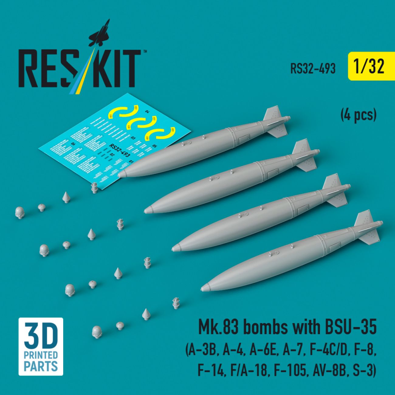 1:32 Mk.83 bombs with BSU-35 (4 pcs)