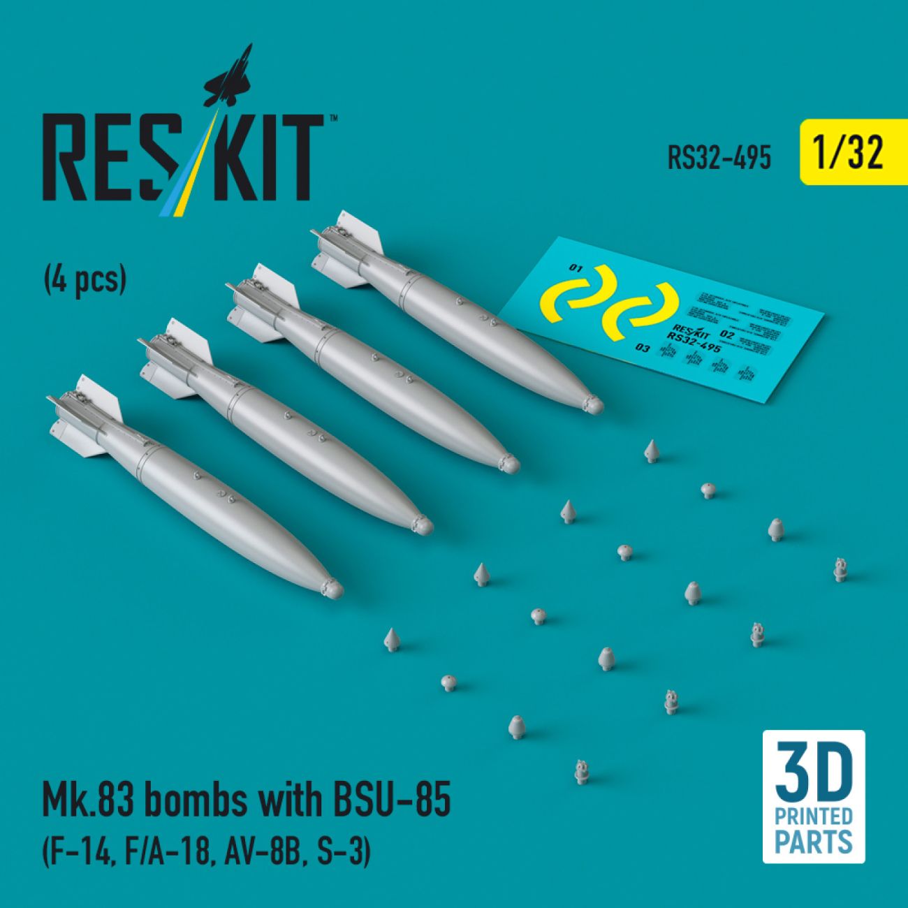1:32 Mk.83 bombs with BSU-85 (4 pcs) 