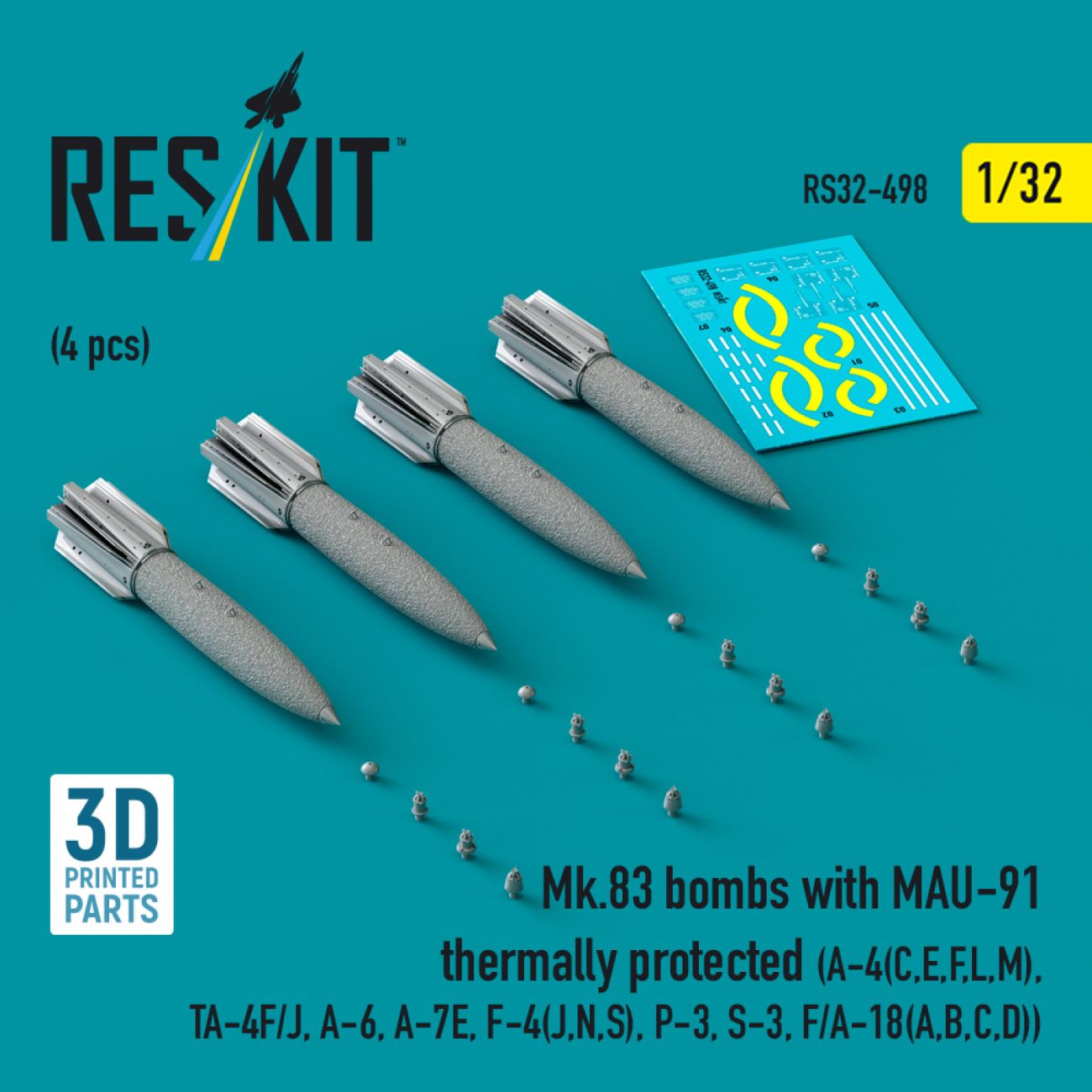 1:32 Mk.83 bombs with MAU-91 thermally protected (4 pcs)