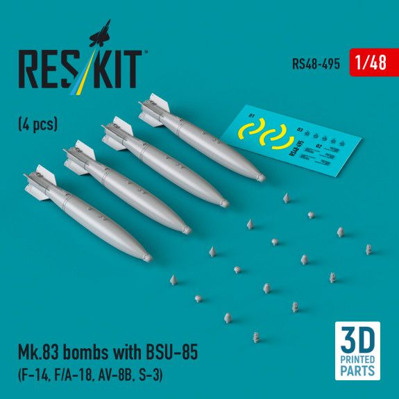 1:48 Mk.83 bombs with BSU-85 (4 pcs)