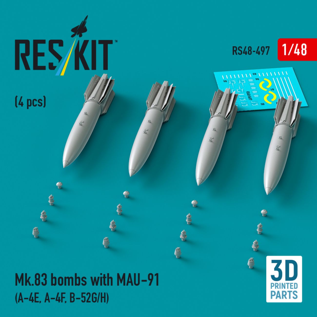 1:48 Mk.83 bombs with MAU-91 (4 pcs)