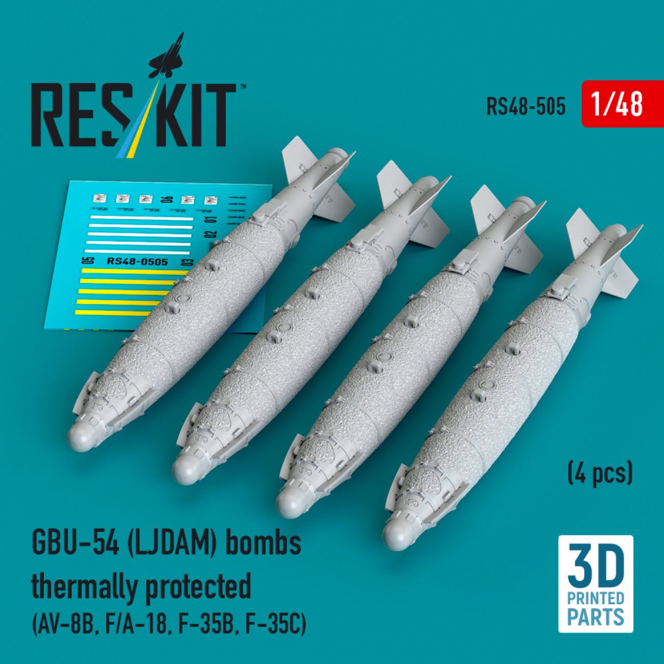 1:48 GBU-54 (LJDAM) bombs thermally protected (4 pcs)
