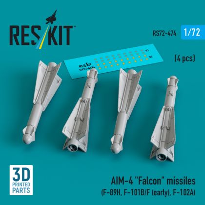 1:72 AIM-4 Falcon missiles (4 pcs)