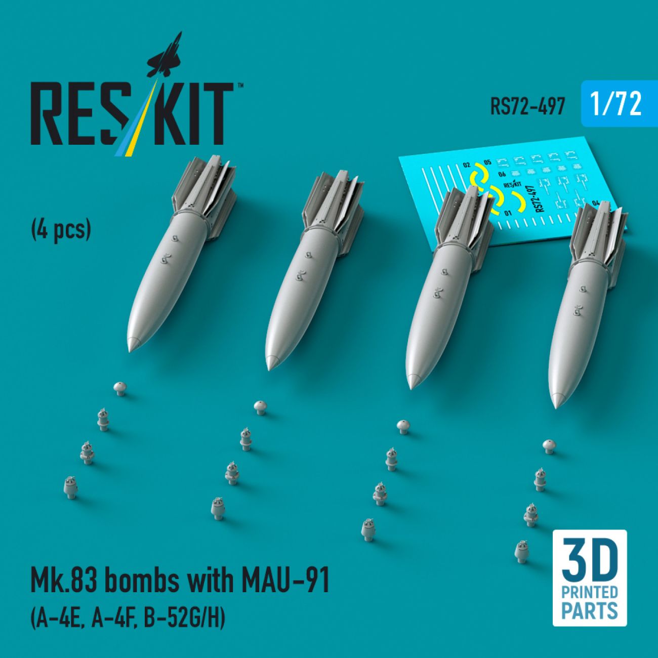 1:72 Mk.83 bombs with MAU-91 (4 pcs)