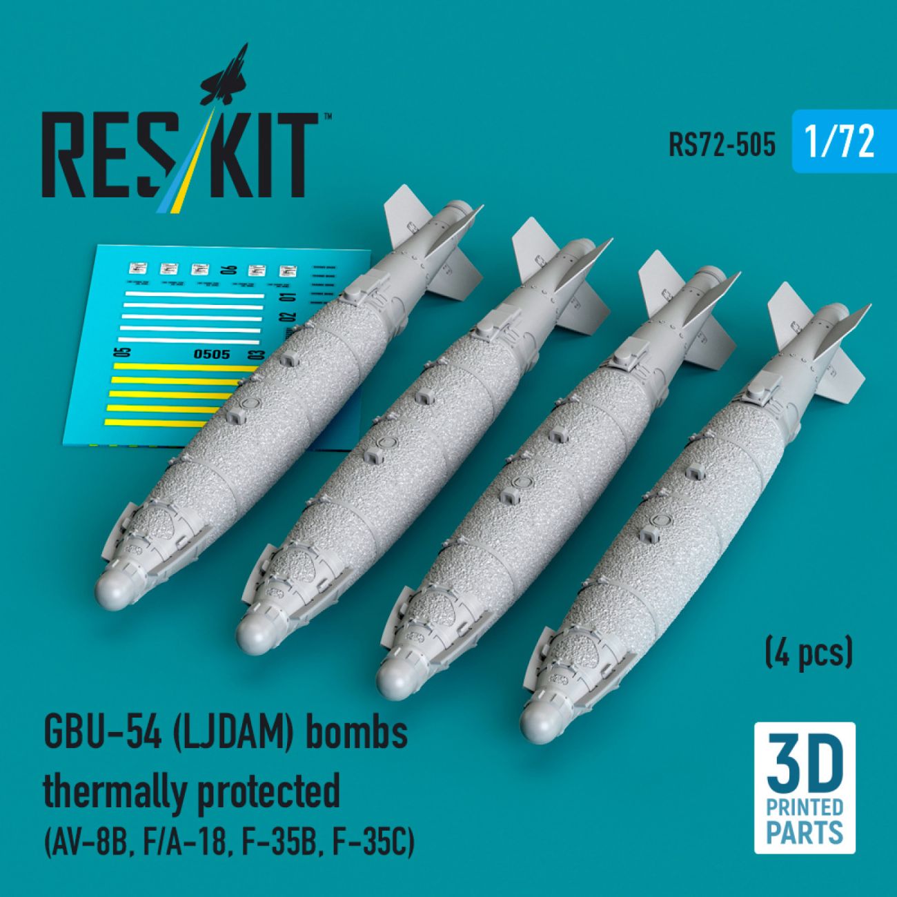 1:72 GBU-54 (LJDAM) bombs thermally protected (4 pcs)