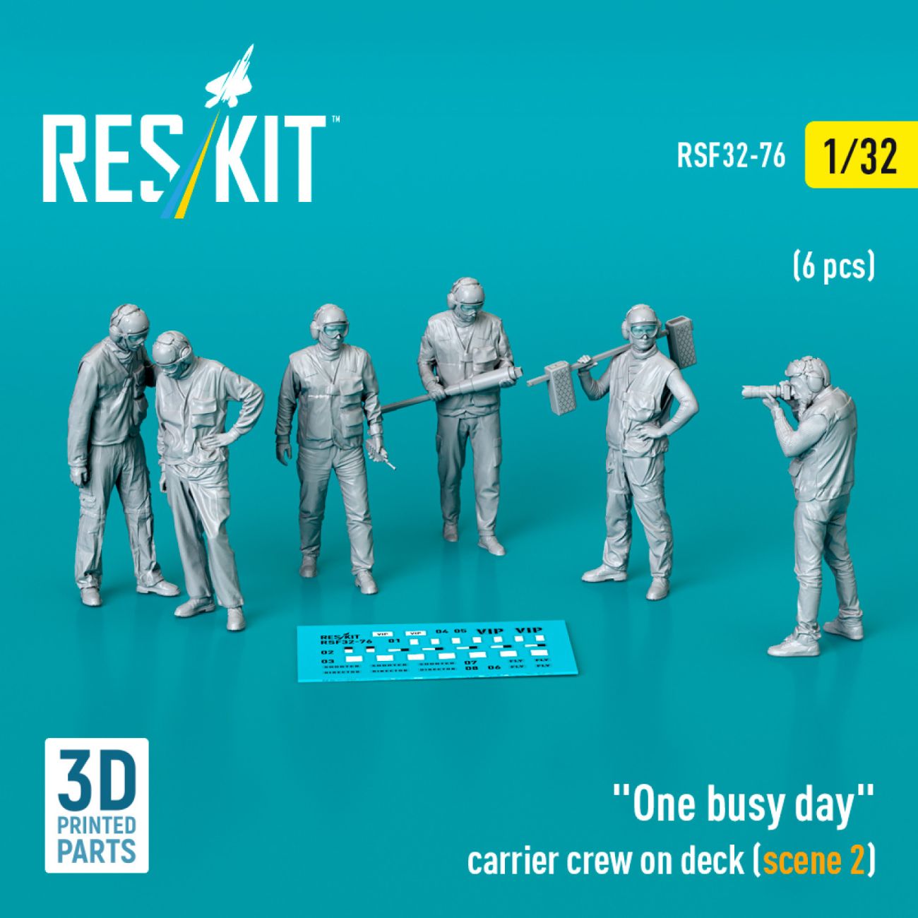 1:32 One busy day carrier crew on deck (scene 2) (6 pcs)