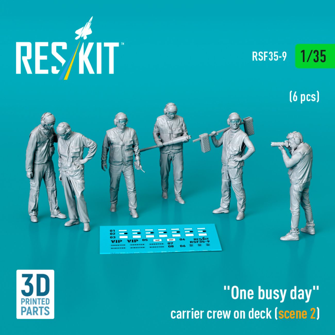 1:35 One busy day carrier crew on deck (scene 2) (6 pcs)