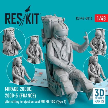 1:48 Mirage 2000C, 2000-5 (FRANCE) pilot sitting in ejection seat MB Mk.10Q (Type 1)