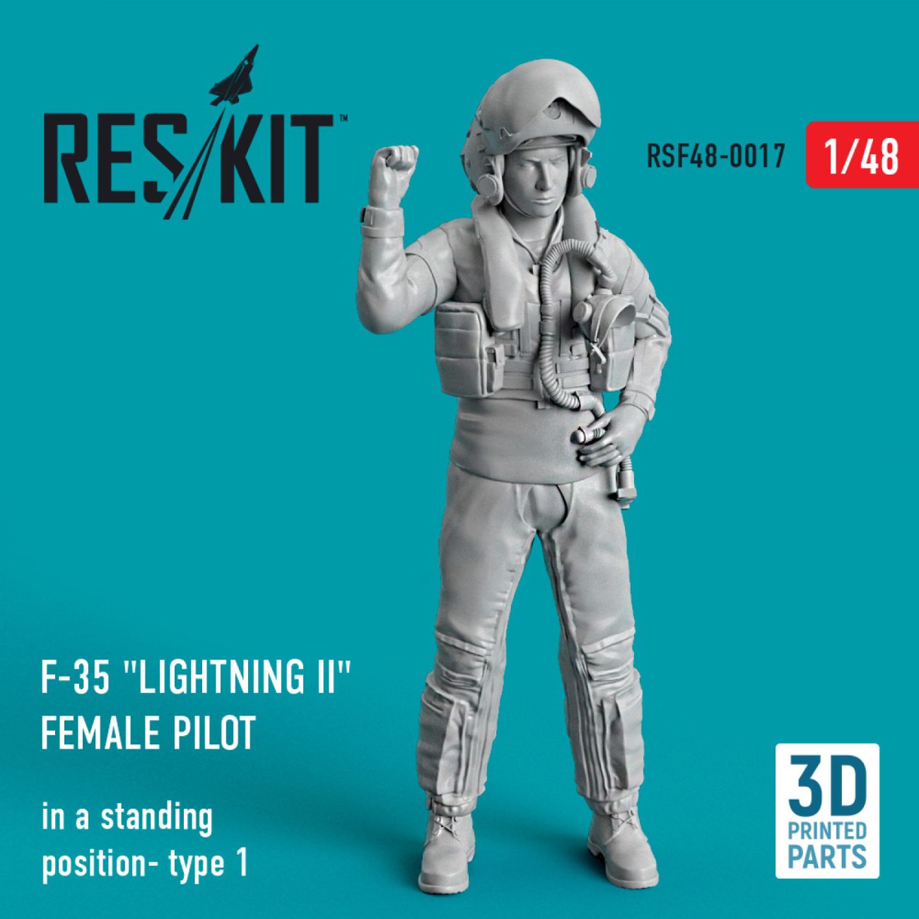1:48 F-35 Lightning II female pilot (in a standing position- type 1)