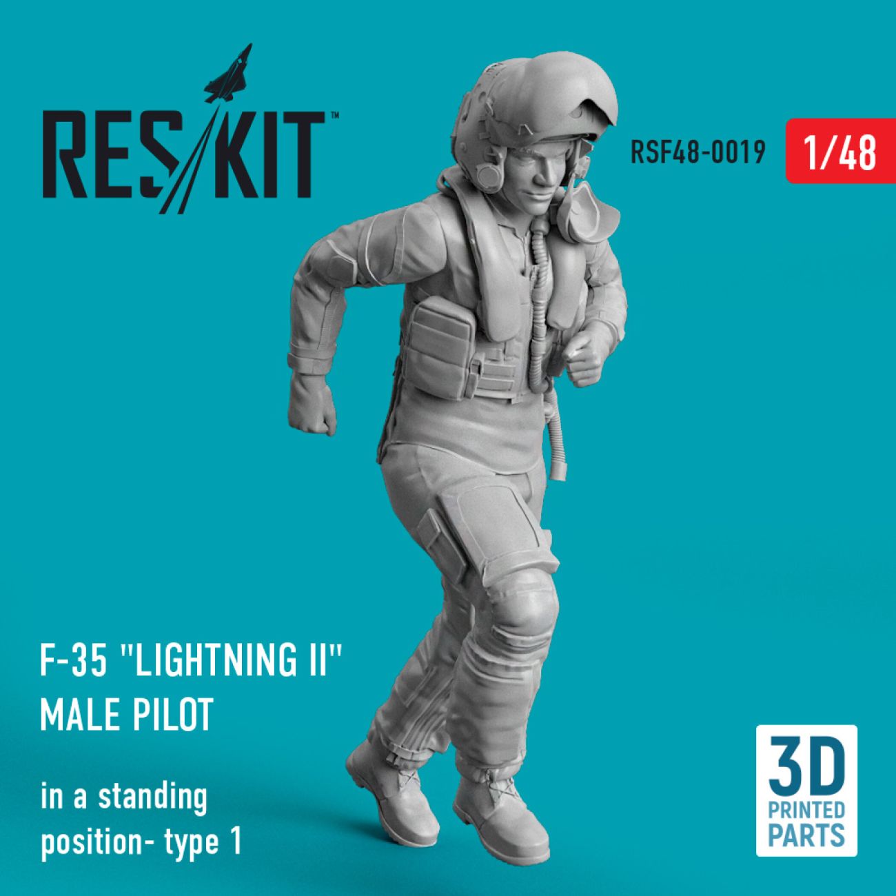 1:48 F-35 Lightning II male pilot (in a standing position- type 1)