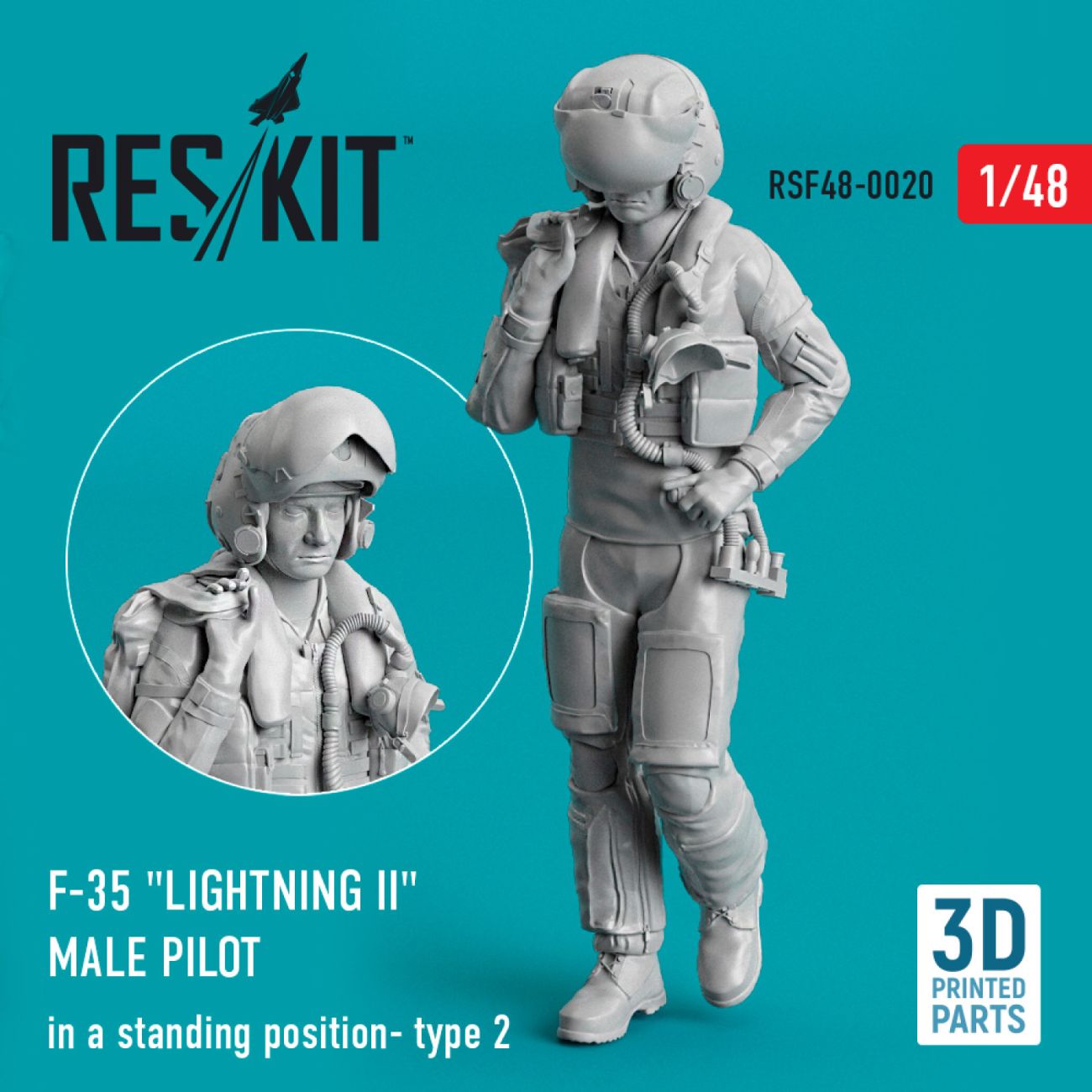 1:48 F-35 Lightning II male pilot (in a standing position - type 2)